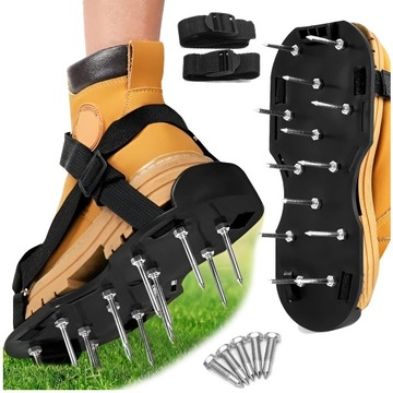 АЭРАТОР Скарификатор для газонов, аэрация, большие шипы для обуви АРЕАТОР