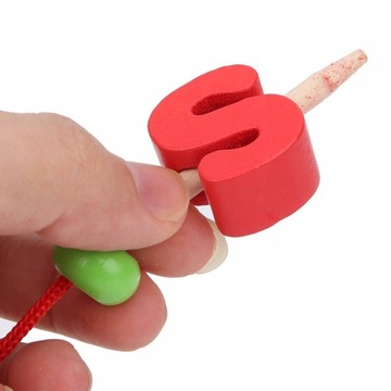 Детские шнуровки из бусин Деревянные игрушки