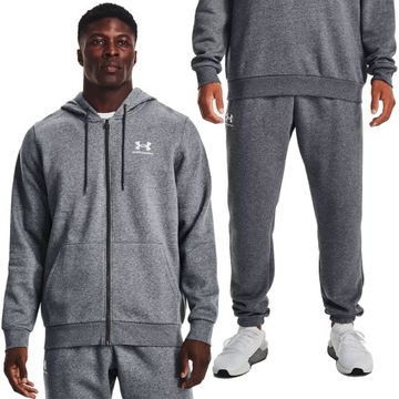 BLUZA MĘSKA UNDER ARMOUR ROZPIANA SPODNIE DRESOWE DRES ZESTAW KOMPLET