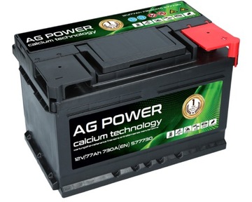 АКУМУЛЯТОР AG POWER 77AH 730A ПРАВА+ 