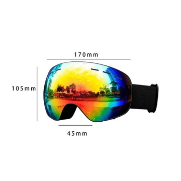 Gogle narciarskie Okulary przeciwsłoneczne Dwuwarstwowe soczewki Okulary przeciwmgielne Snowboard Style B