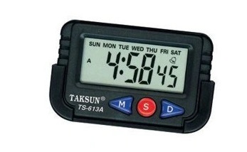 ZEGAREK SAMOCHODOWY GODZINA DATA STOPER ALARM / 4607
