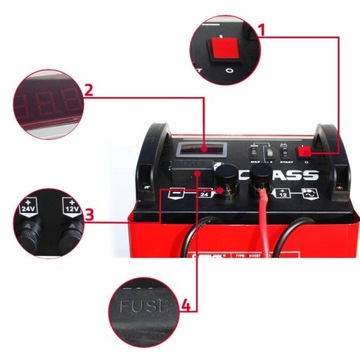 BOOSTER STARTER URZĄDZ ROZRUCHOWE 630A LCD 12V 24V