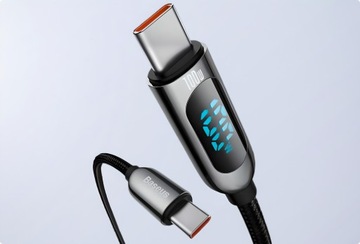 КАБЕЛЬ BASEUS USB-C С МЕТРОМ БЫСТРОЙ ЗАРЯДКИ ТИПА-C 100 Вт QC 4.0 5 А 2 М