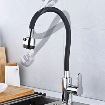 BATERIA KUCHENNA UMYWALKOWA STOJĄCA Z WYLEWKĄ FLEX KRAN DO UMYWALKI ZLEWU