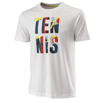 KOSZULKA WILSON STACKED TENNIS TECH TEE MEN WH XXL