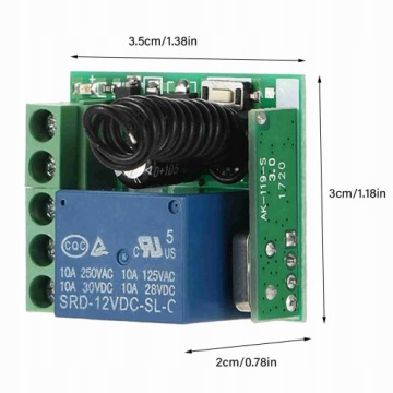 DC10V-14V 43300CMHZ РЕЛЕ 100М С ПУЛЬТОМ ДИСТАНЦИОННОГО УПРАВЛЕНИЯ