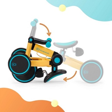 KINDERKRAFT TRIKE ВЕЛОСИПЕД 4TRIKE 3В1 ЛЕГКИЙ