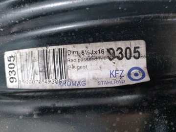 DISK OCELOVÝ 16 PEUGEOT 407 KFZ9305