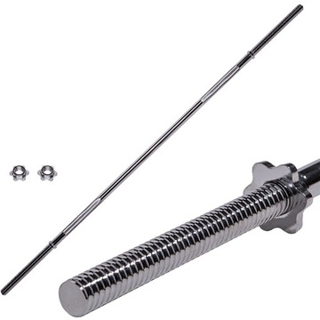 GRYF PROSTY TRENINGOWY Z GWINTEM I ZACISKIEM 165CM
