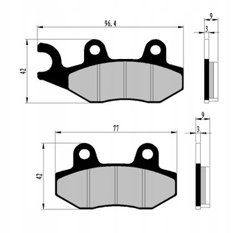 ПЕРЕДНИЕ ТОРМОЗНЫЕ КОЛОДКИ KYMCO VITALITY 50 2T 4T