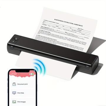 Portable Wireless Thermal Mobile-Printer - M08F Compact Inkless Printer
