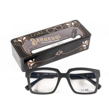 +1.0 Plusy LOKI - ITALY Okulary do komputera Blue Block okulary do czytania