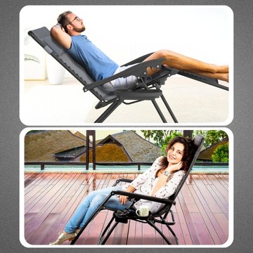 СТУЛ ДЛЯ САДОВОЙ ПЛЯЖНОЙ ТЕРРАСЫ СТУЛ СТУЛ ДЛЯ САДОВОЙ ТЕРРАСЫ СЕРЫЙ 173см