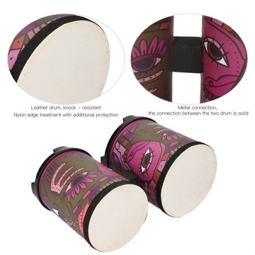 Bango Drum DIY Портативный деревянный барабан 16 см 13,5 см с наклейками C7