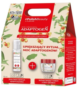 FLOSLEK Zestaw ADAPTOGEN krem żeń-szeń i esencja