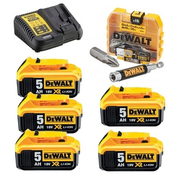 КОМБО-НАБОР DEWALT 8 ИНСТРУМЕНТОВ 5X5AH 18V LI-ION