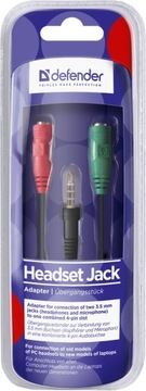 Переходник 2х3,5 Джек-3,5 4-контактный Джек