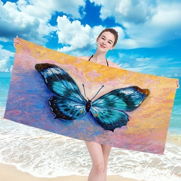 Быстросохнущее пляжное полотенце XXL 180X100 см.