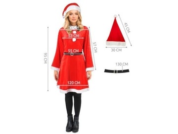 Костюм миссис Клаус Рождественский Санта-Клаус М