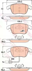 КОЛОДКІ ГАЛЬМІВНІ ПЕРІД AUDI A4 07- A5 08- Q5 08- 