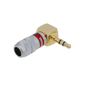 Wtyk mały JACK 3.5 mm STEREO KĄTOWY LUTOWANY CHROME JW500 Vitalco