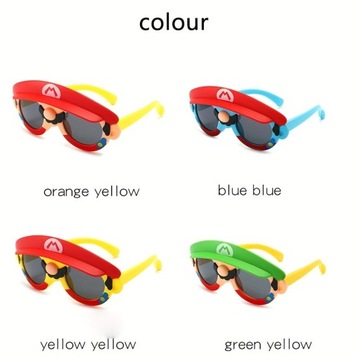 Super Mario Kreskówka okulary słoneczne anty-UV