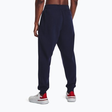 Spodnie treningowe męskie Under Armour Rival Fleece midnight navy/white L