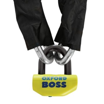 Łańcuch z zapięciem Big Boss OXFORD żółty 2000mm ogniwo łańcucha 12mm