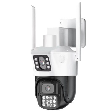 PODWÓJNA KAMERA ZEWNĘTRZNA OBROTOWA 12V PTZ 4MPX ZOOM WIFI ONVIF TUYA