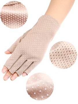 RĘKAWICE Z OCHRONĄ UV DLA KOBIET ULTRACIENKIE RĘKAWICE BEZ PALCÓW 2 pary