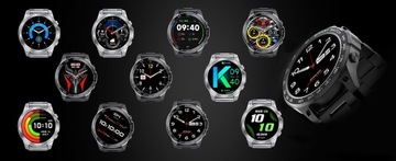 CZARNY SMARTWATCH ZEGAREK MĘSKI AMOLED SPORT PULS ROZMOWY SMART WATCH PL