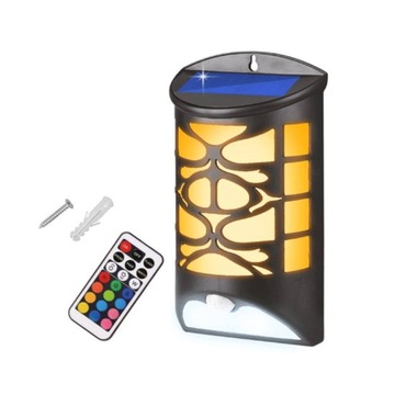 Lampa solarna zewnętrzna LED 10W CZUJNIK+PILOT