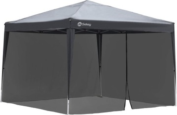 Sekey Moskitiera do pawilonu namiotu ogrodowego 3 x 3 m czarna 2,2 x 12m