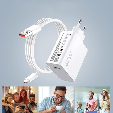 Быстрое зарядное устройство USB и кабель Type-C для Xiaomi 11T 12 Redmi Note 11 Pro 5G