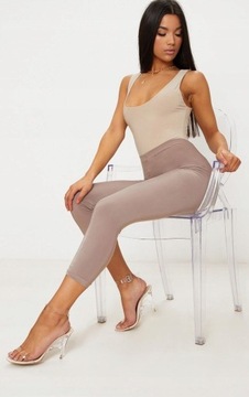 БОДИ PRETTYLITTLETHING БЕЖЕВЫЕ РЕМНИ 32