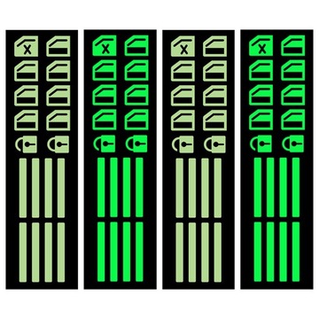 НАКЛЕЙКИ НА КНОПКИ НА ОКНА АВТОМОБИЛЯ, 4 ЛИСТА