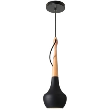 LAMPA SUFITOWA WISZĄCA KLOSZ METAL CZARNA LOFT