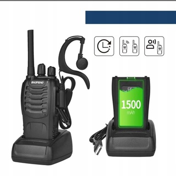 KRÓTKOFALÓWKA 4x WALKIE TALKIE BAOFENG BF-88E PMR DUŻY ZASIĘG RADIOTELEFON