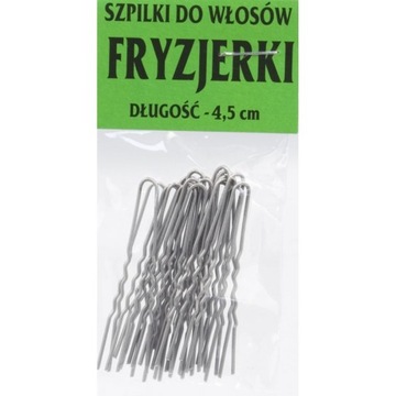 Fryzjerki kokówki szpilki do włosów 4,5 cm srebrny do upięcia koka