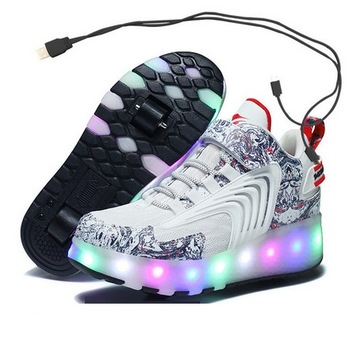 BUTOROLKI BUTY LED Z KÓŁKAMI WROTKI ROLKI