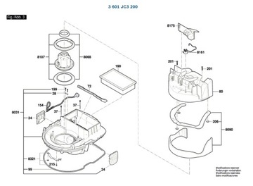 Шнур для пылесоса BOSCH GAS35LAFC 200