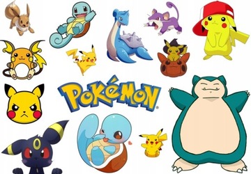 TATUAŻE ZMYWALNE DLA DZIECI POKEMON DUŻO WZORÓW