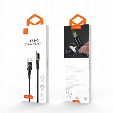MCDODO USB-C КАБЕЛЬ БЫСТРОЙ ЗАРЯДКИ ДЛЯ SAMSUNG USB ЗАРЯДНОЕ УСТРОЙСТВО ТИП C LED 1M
