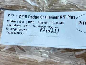 SENZOR SLUNĚNÍ DODGE CHALLENGER 2015+ USA