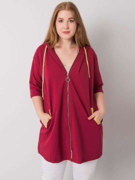 BLUZA DAMSKA bawełna PLUS SIZE KAPTUREM rozpinana