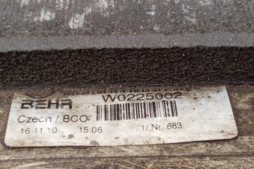 CHLADIČ INTERCOOLER SKODA ROOMSTER (5J) W0225002 1.2L DIESEL 2010