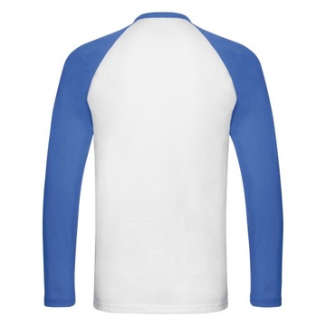 KOSZULKA Z DŁUGIM RĘKAWEM BASEBALL FRUIT BIAŁA/NIEBIESKA 3XL