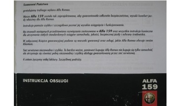 ALFA ROMEO 159 ПОЛЬСКИЙ РУКОВОДСТВО -2005-2011-