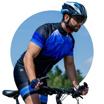 Koszulka Rowerowa Męska z Krótkim Rękawem Kolarska na Rower Termiczna 3XL